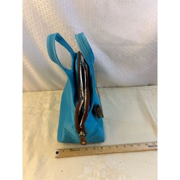 Samantha Brown Aqua Basket Cooler insulated lunch tote new - Picture 8 of 9